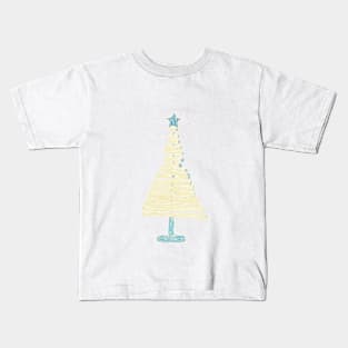 Wood Christmas tree decor Kids T-Shirt